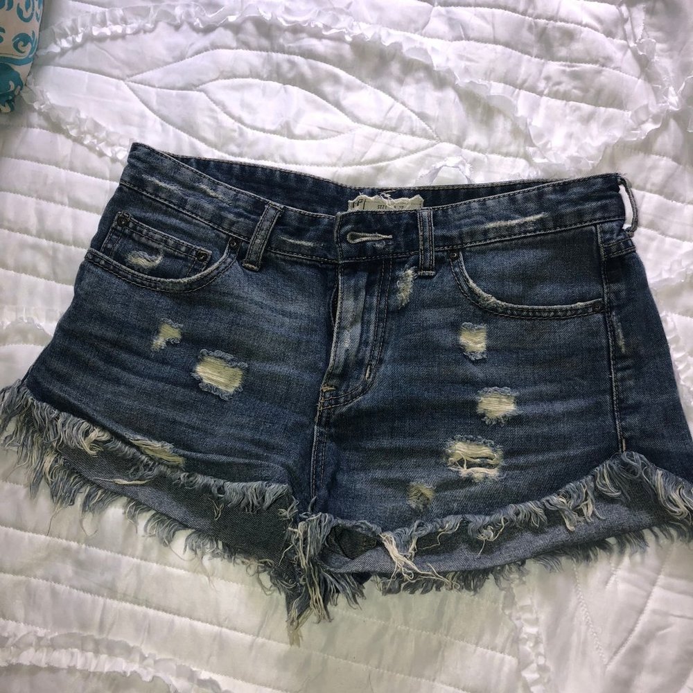 Free People jean shorts